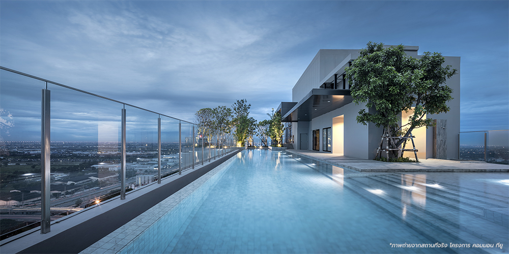 SKY POOLThe first rooftop pool of Rangsit, you can exercise and take some drink with glass house and petit bar at night.